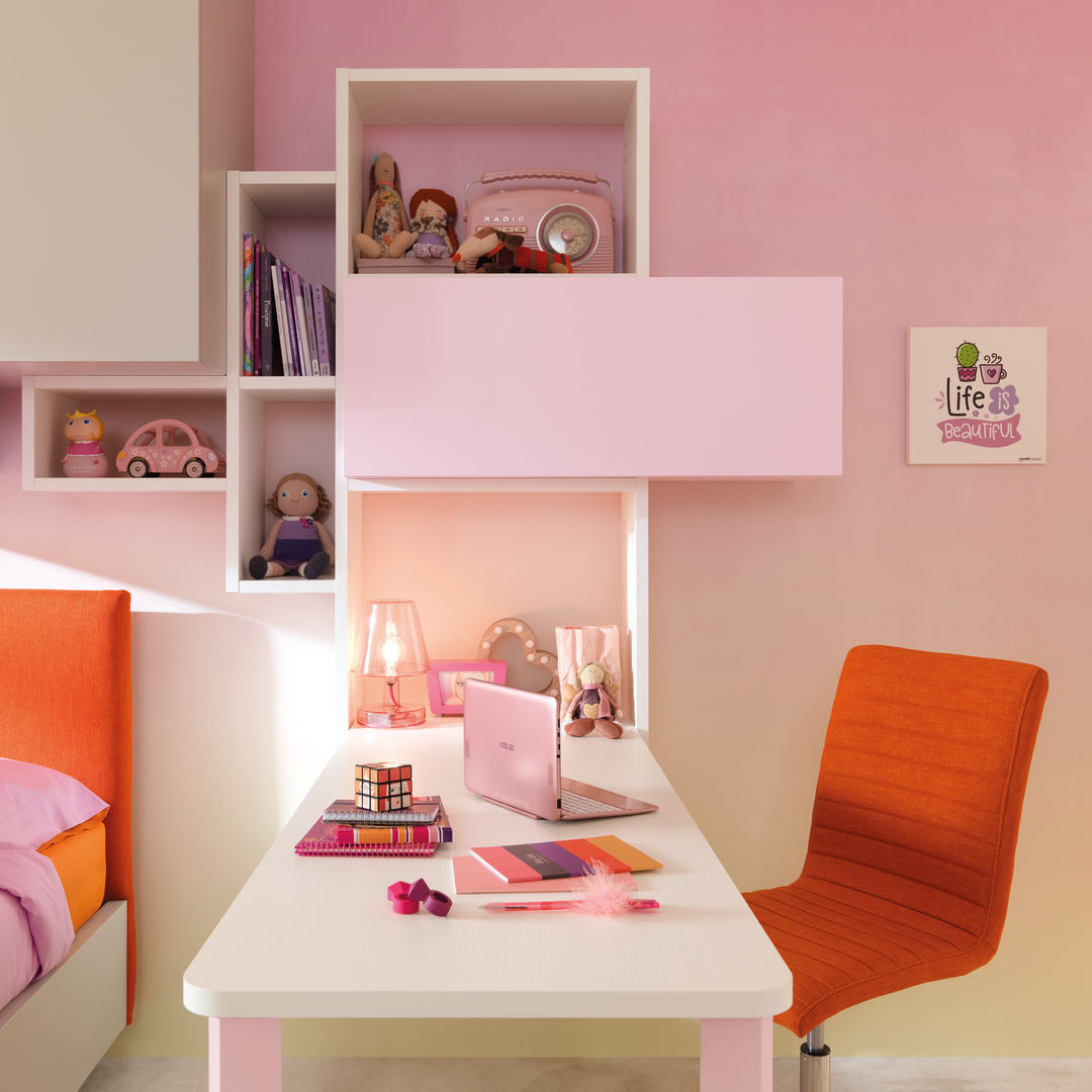 Cameretta con armadio scorrevole KC406, Moretti Compact Moretti Compact Girls Bedroom