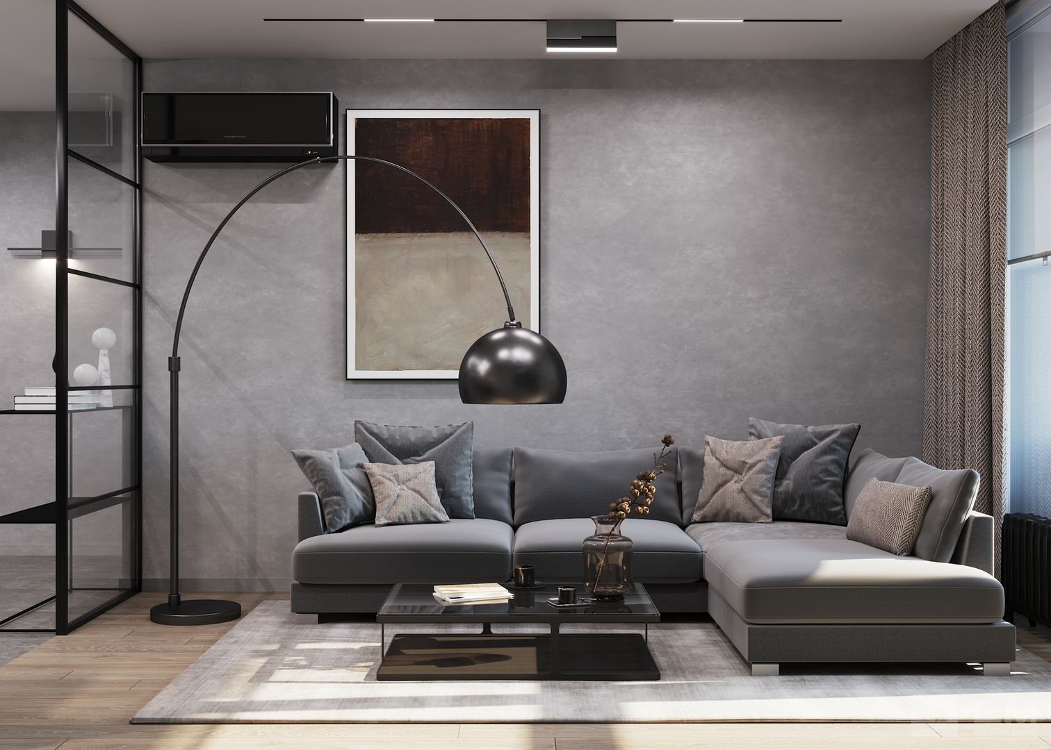 Дизайн квартиры в ЖК Headliner Хедлайнер, GM-interior GM-interior Minimalist living room