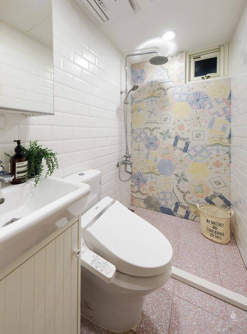 浴室 一葉藍朵設計家飾所 A Lentil Design Country style bathroom