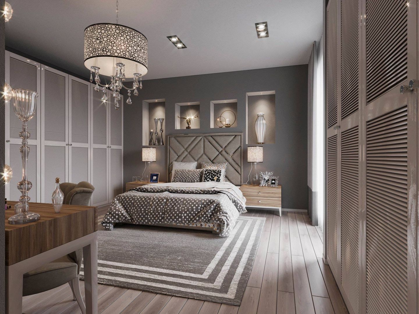 Bedroom design, MAT DİZAYN MAT DİZAYN Phòng ngủ phong cách hiện đại Gỗ-nhựa composite Accessories & decoration