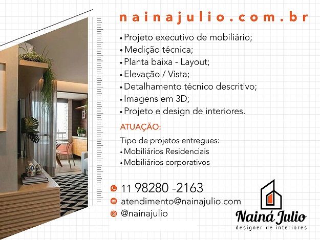 الحد الأدنى تنفيذ Nainá Julio - Designer de Interiores, تبسيطي