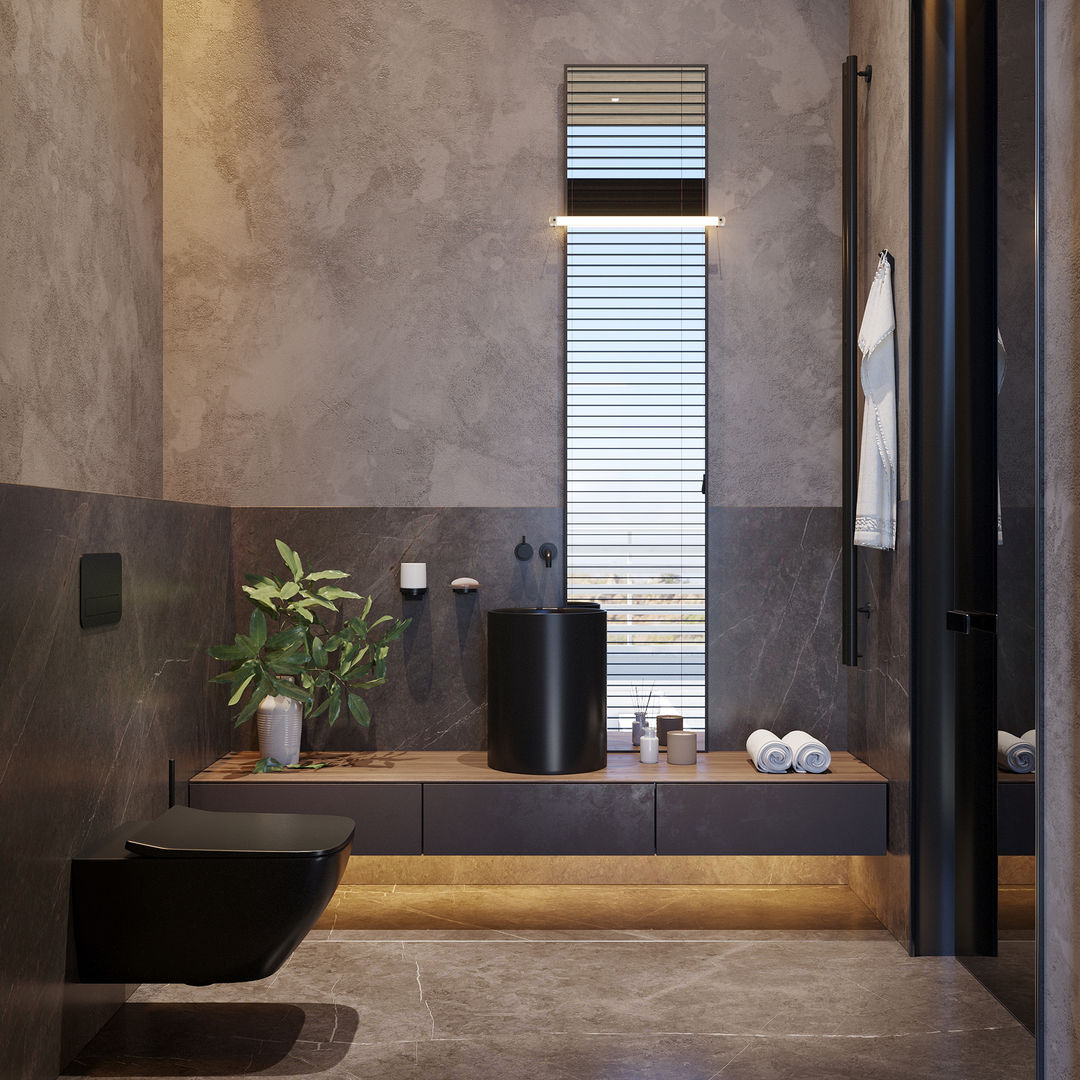 Загородный дом в «Мартемьяново», Кузьмин Алескей Кузьмин Алескей Minimalist style bathroom