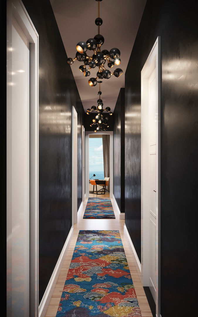 432 Park Avenue, New York, DelightFULL DelightFULL Modern Corridor, Hallway and Staircase Copper/Bronze/Brass