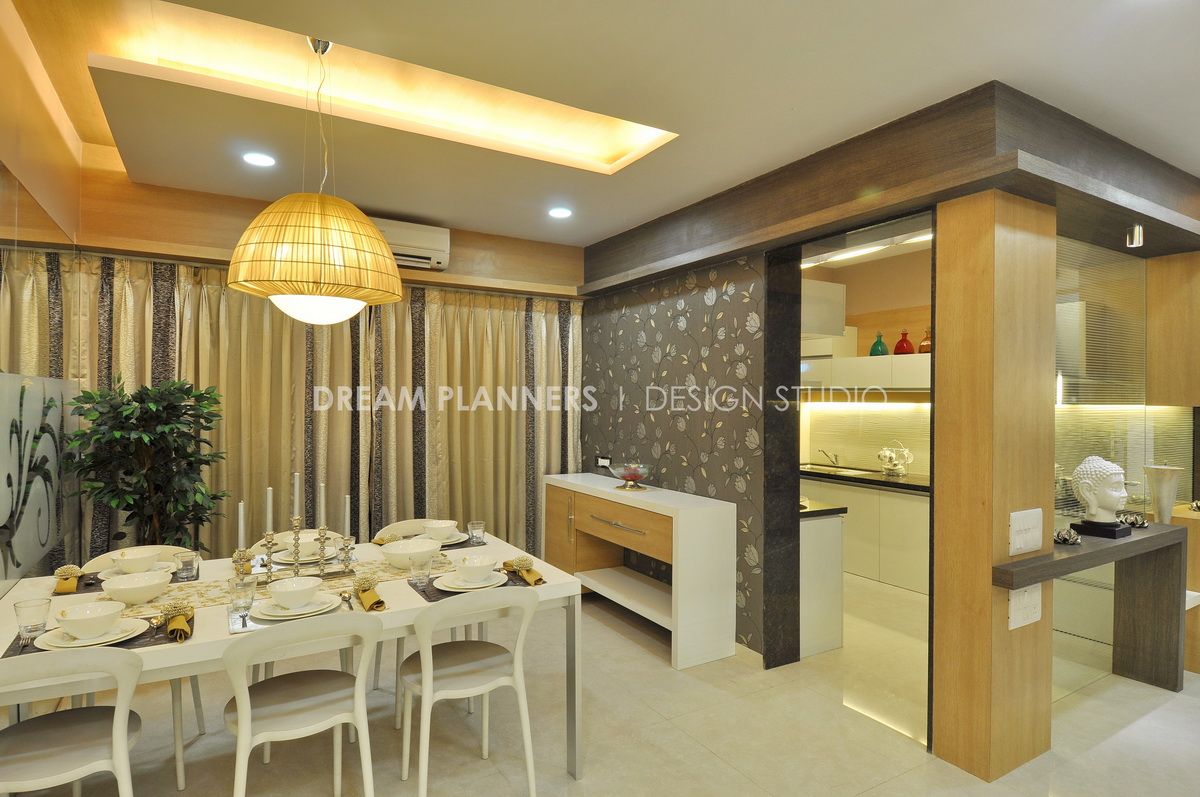 Residential Interior work , Dreamplanners Dreamplanners Phòng ăn phong cách hiện đại gốm sứ Crockery & glassware