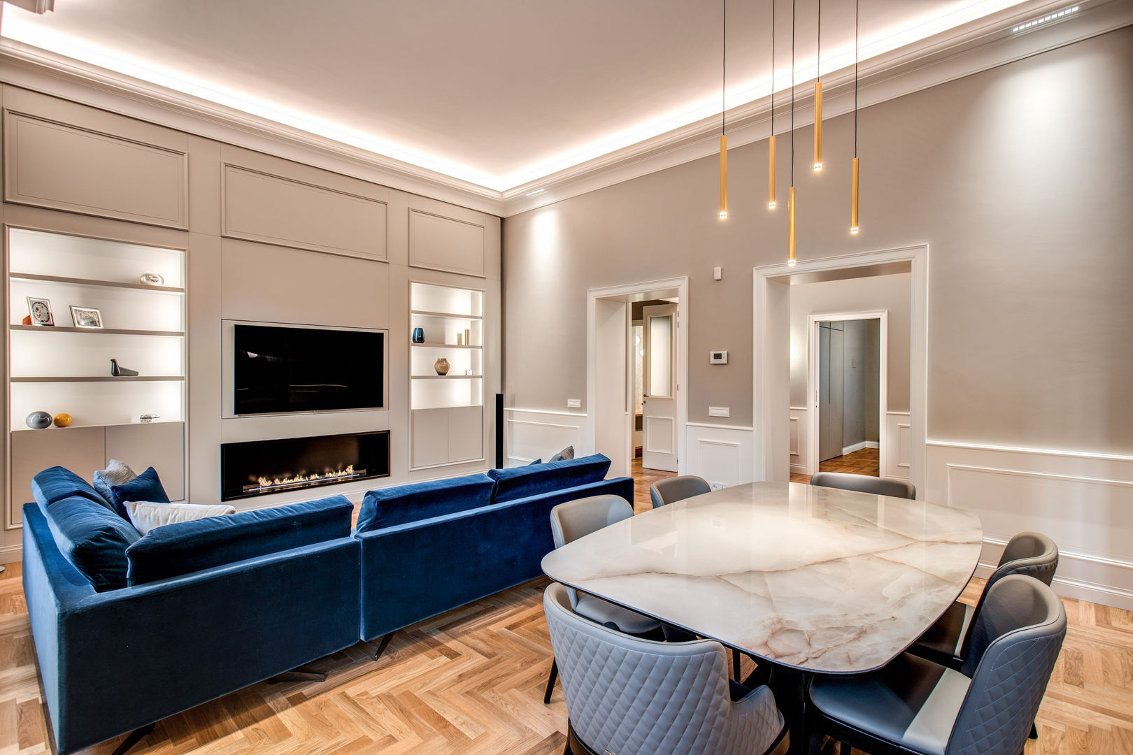 PARIOLI: L'eleganza è tutto!, MOB ARCHITECTS MOB ARCHITECTS Modern living room