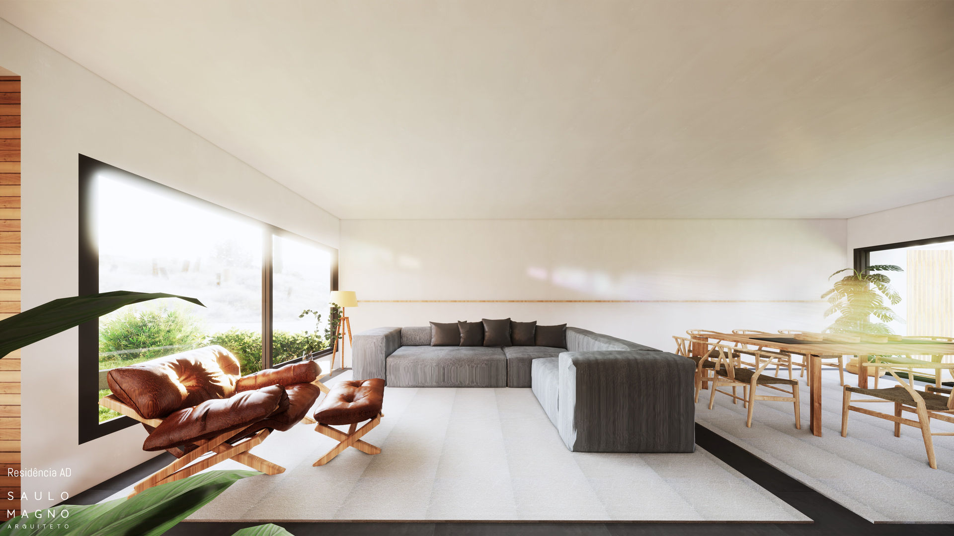 Residência Contemporânea, Saulo Magno Arquiteto Saulo Magno Arquiteto Moderne woonkamers