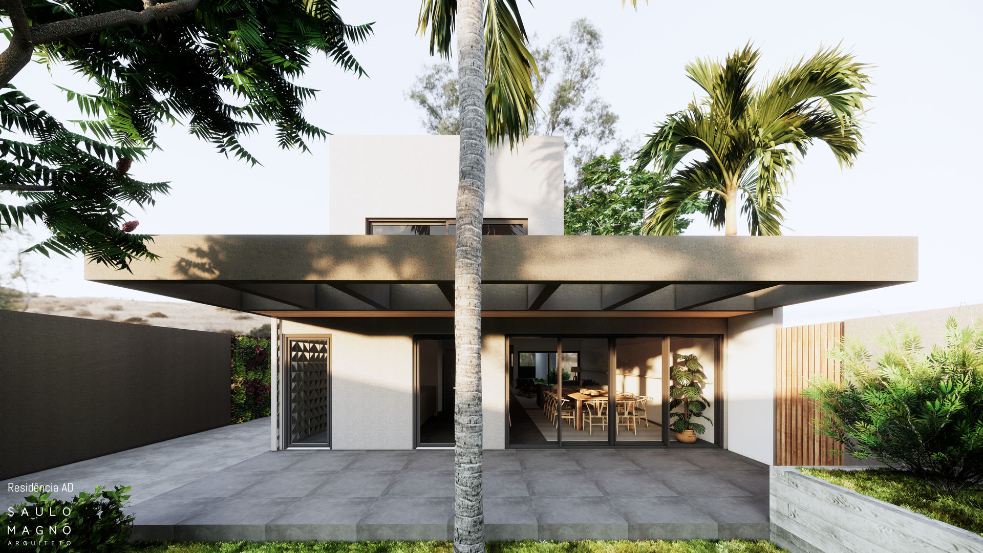 Residência Contemporânea, Saulo Magno Arquiteto Saulo Magno Arquiteto Balcony Бетон