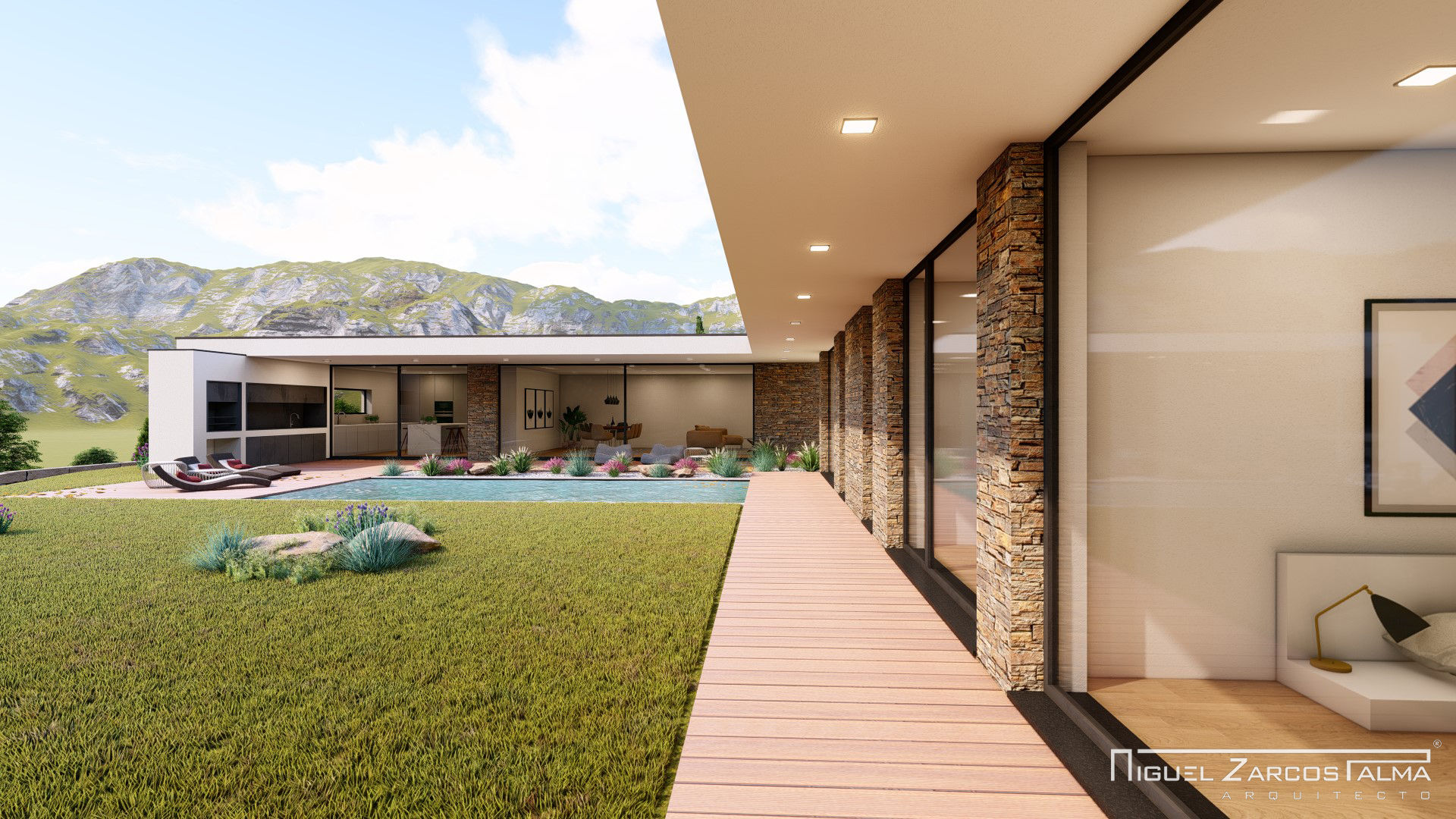 Projeto de Casa Moderna de 350 M², Miguel Zarcos Palma Miguel Zarcos Palma บ้านและที่อยู่อาศัย