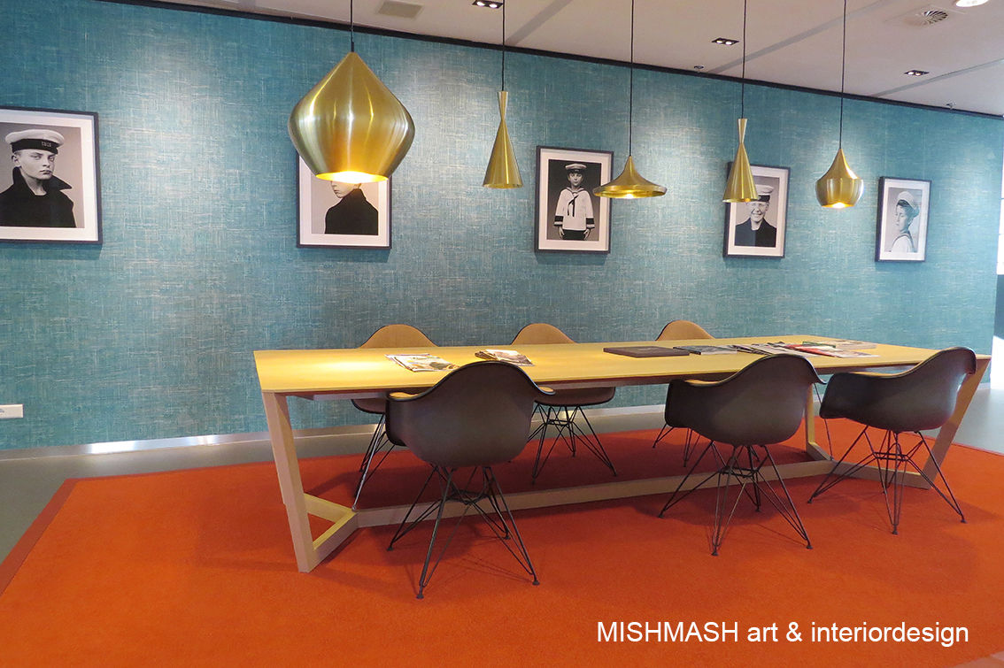 Interieurontwerp voor kantoor Post & Co - Maritieme Aansprakelijkheid en Logistieke verzekeringen., Mishmash Mishmash Commercial spaces Offices & stores