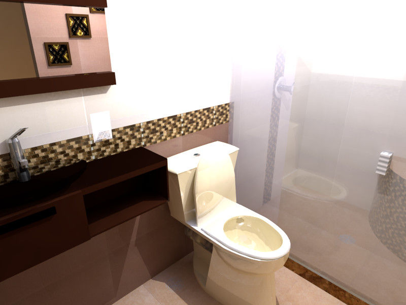 Casa Habitación - Adaptación de baño completo, EMKA EMKA 現代浴室設計點子、靈感&圖片 磁磚