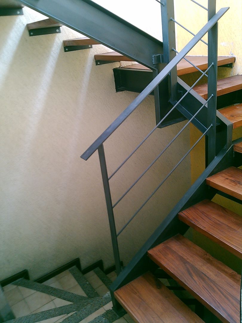 Ampliación de escaleras para oficinas - Después Rabell Arquitectos oficinas, escaleras, cubo de luz