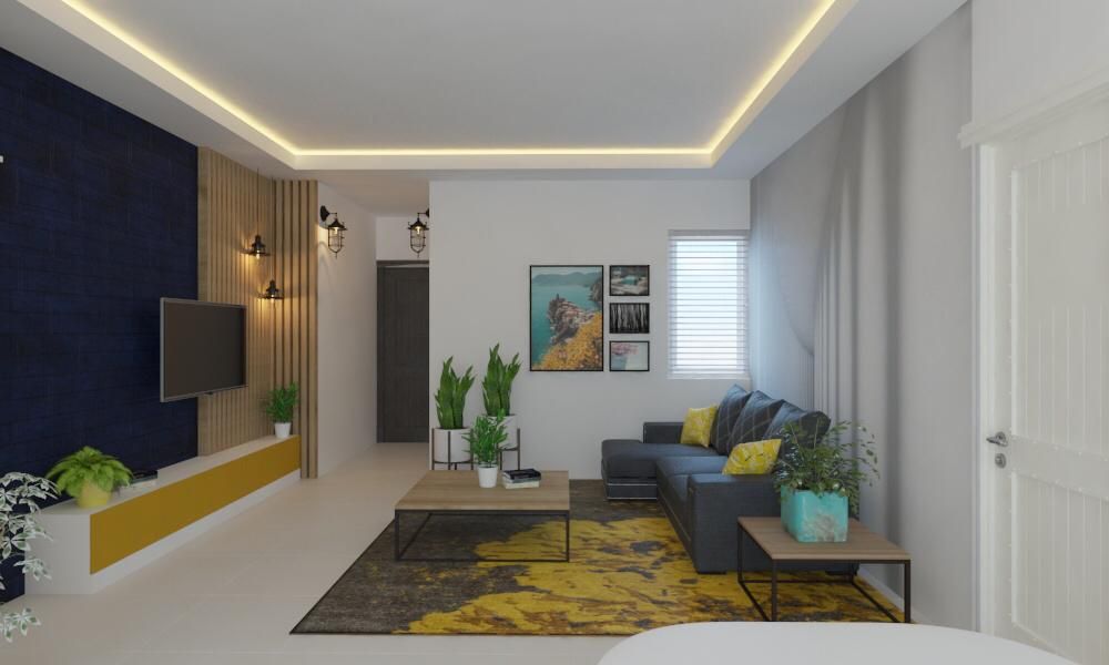 Living Room, Comfold Comfold モダンデザインの リビング