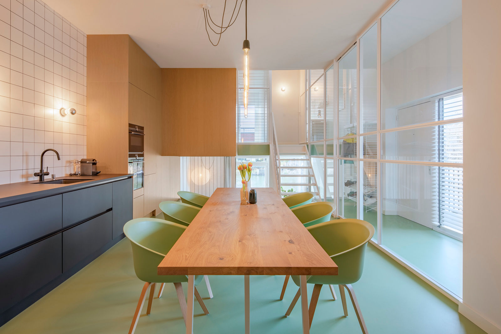 Appartement IJburg, Amsterdam, ÈMCÉ interior architecture ÈMCÉ interior architecture Modern kitchen لکڑی Wood effect