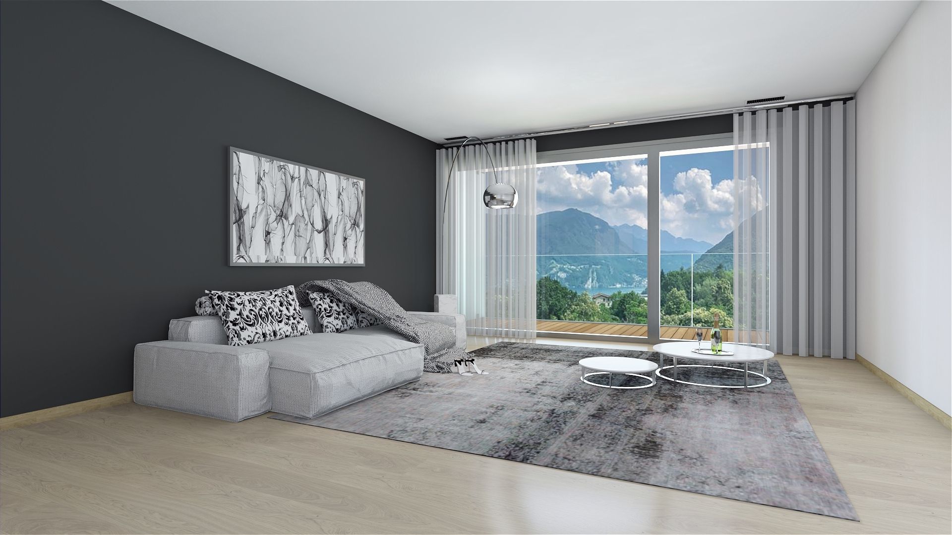 Render di ambienti e progetti di home staging virtuale , CLARE studio di architettura CLARE studio di architettura Salon moderne