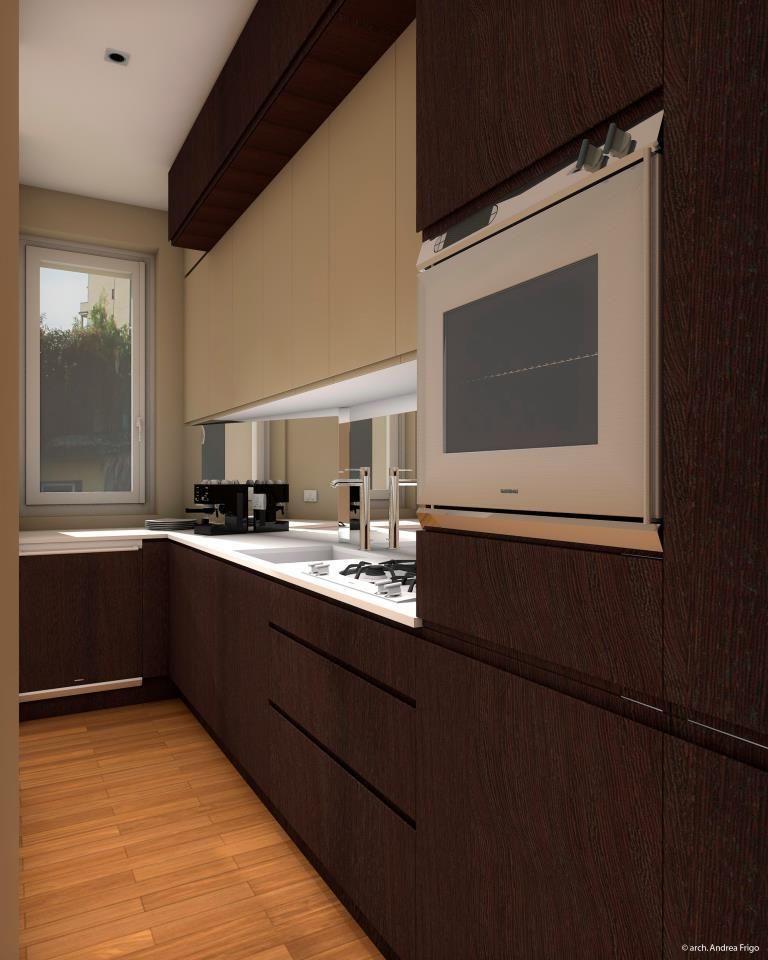 Render di ambienti e progetti di home staging virtuale , CLARE studio di architettura CLARE studio di architettura Small kitchens