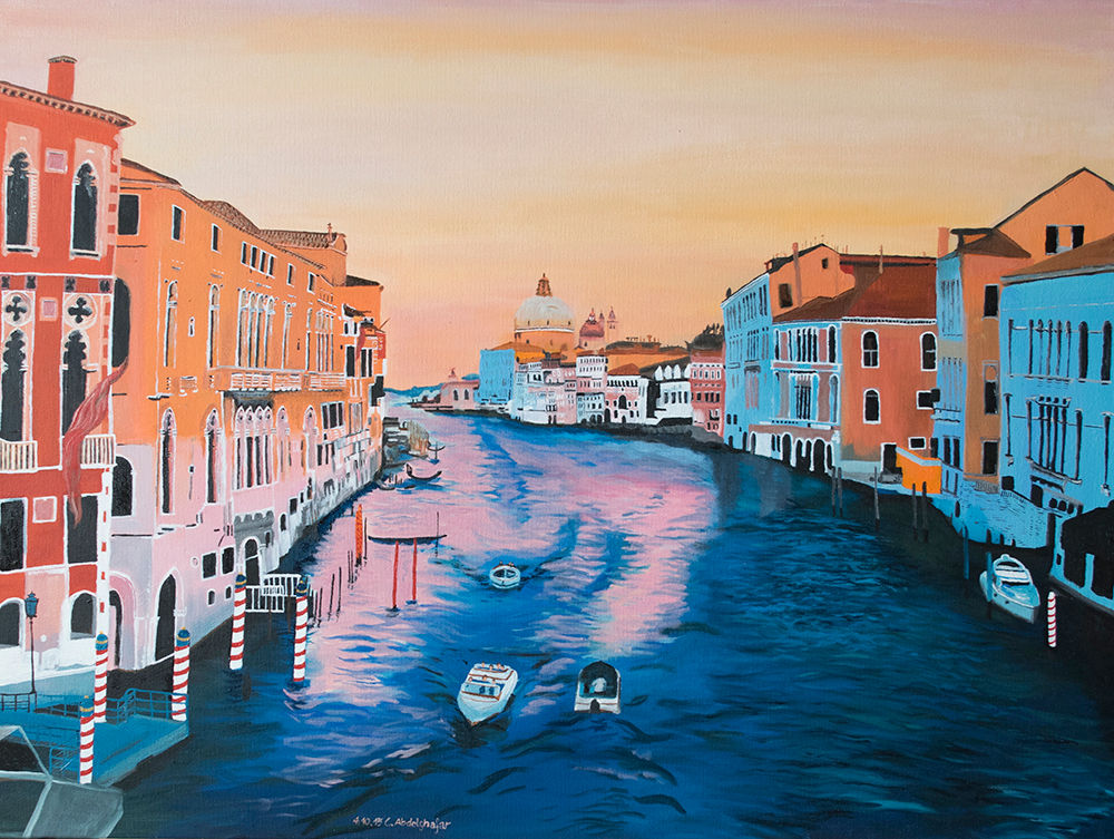 Venedig , Kunst-Grafik Kunst-Grafik Mais espaços Linho Rosa Imagens e pinturas