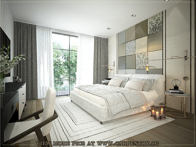 Master Bedroom Singapore Carpentry Interior Design Pte Ltd Scandinavian style bedroom Stone