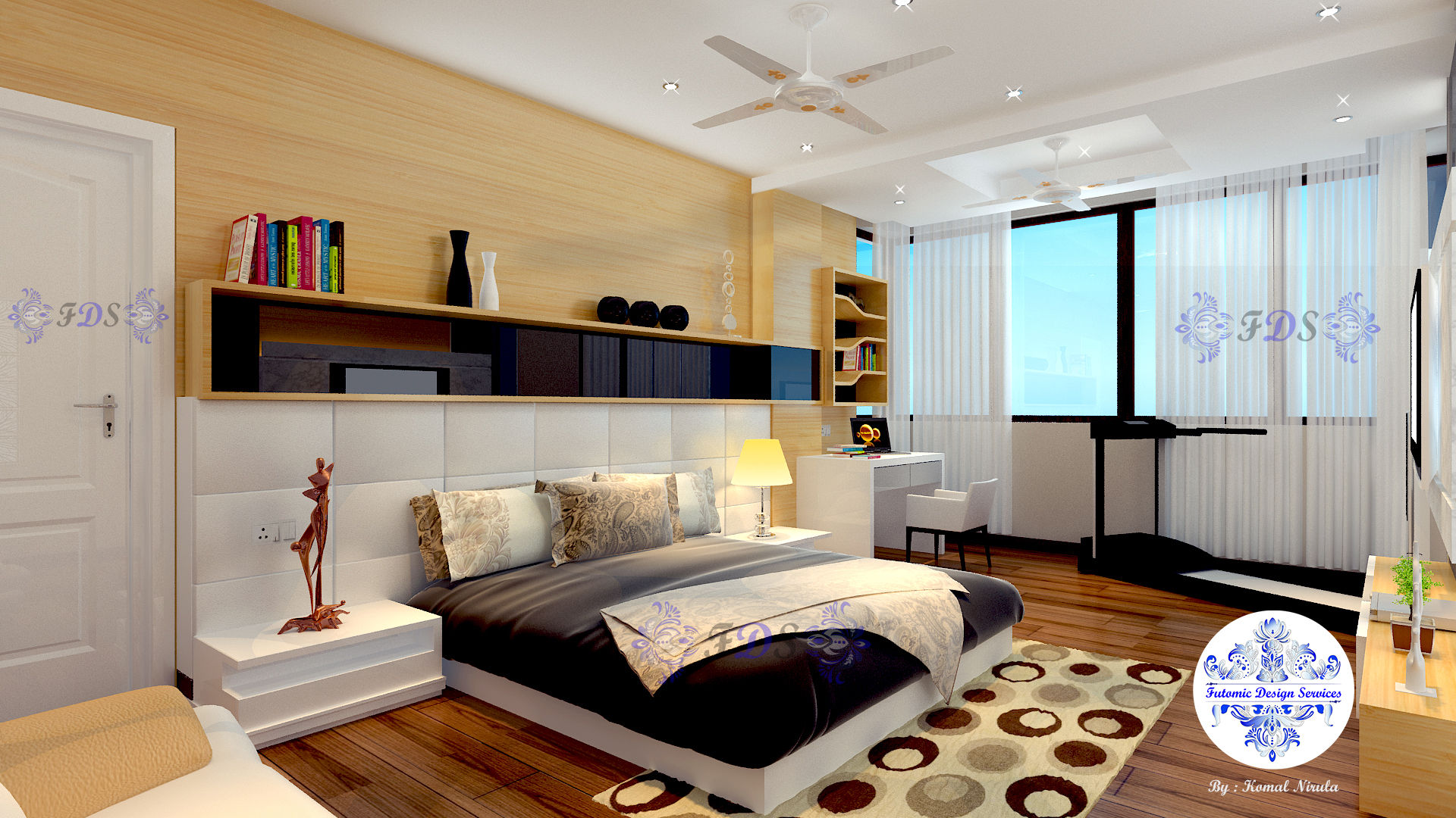 Minimalist Master Bedroom By Futomic Futomic Design Services Pvt. Ltd. Small bedroom MDF