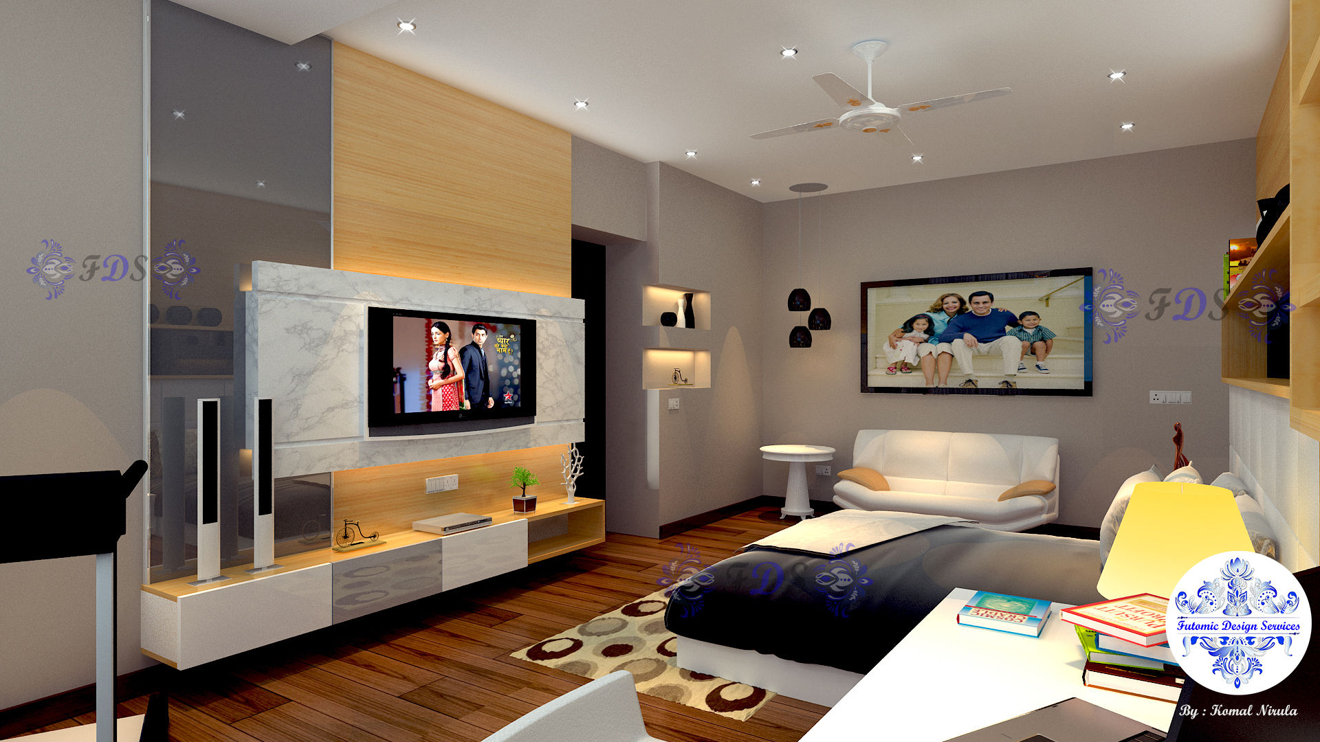 Minimalist Master Bedroom By Futomic Futomic Design Services Pvt. Ltd. 小臥室 木頭 Wood effect
