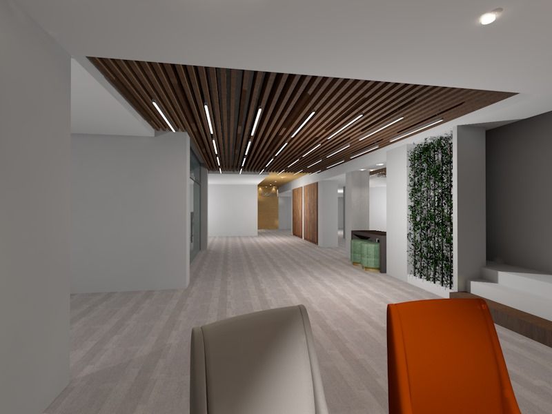 Projeto 3D para showroom de cozinhas, 7eva design - Arquitectura e Interiores 7eva design - Arquitectura e Interiores Koridor & Tangga Modern