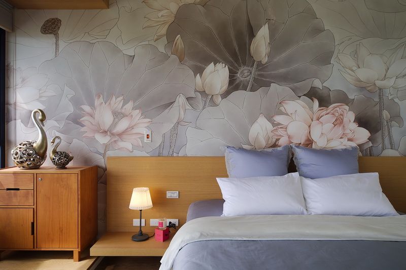 水岸青, 微自然室內裝修設計有限公司 微自然室內裝修設計有限公司 Asian style bedroom
