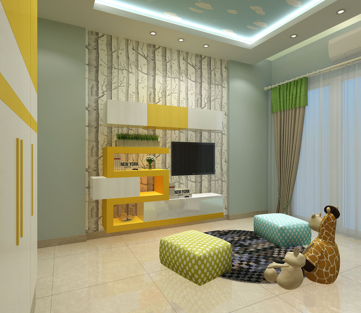 Time Residency Sec- 63 Gurgaon, Design Essentials Design Essentials غرفة نوم أولاد أبلكاش