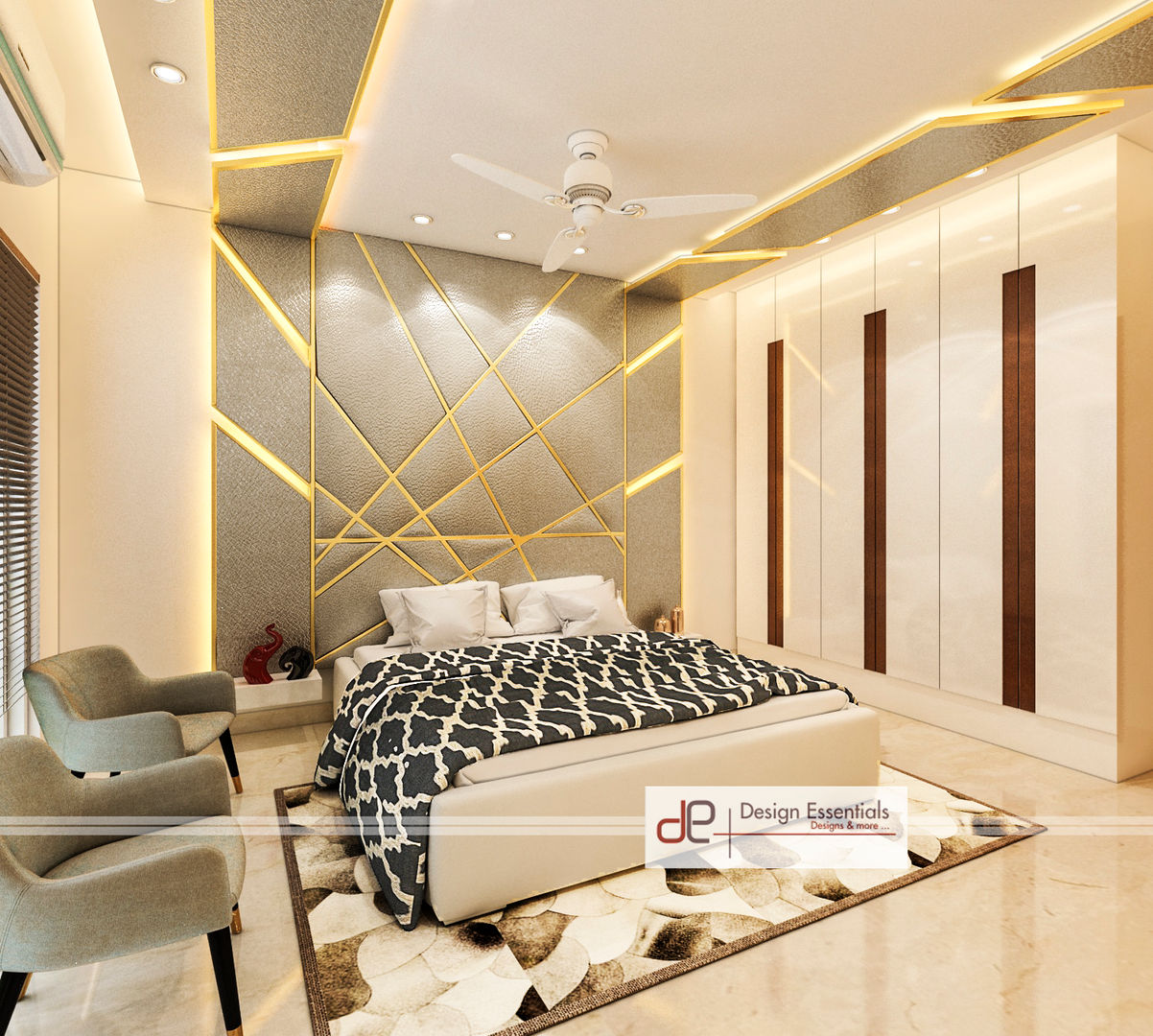 Time Residency Sec- 63 Gurgaon, Design Essentials Design Essentials غرف نوم صغيرة أبلكاش