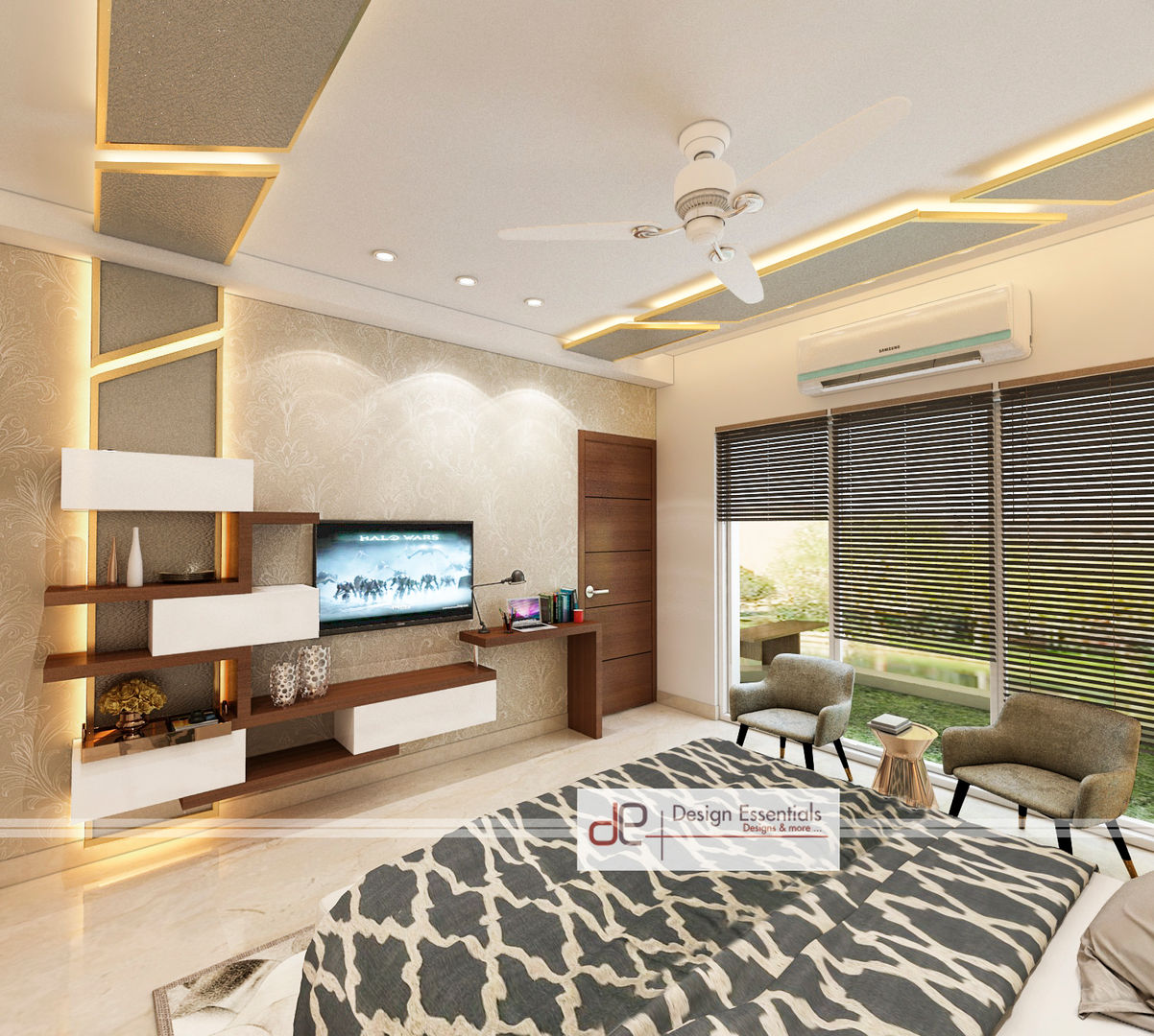 Time Residency Sec- 63 Gurgaon, Design Essentials Design Essentials Petites chambres Contreplaqué