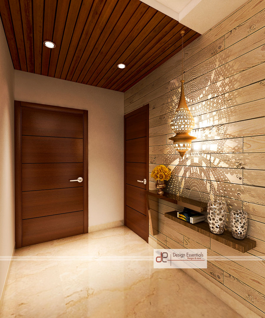 Entrance Design Essentials Modern corridor, hallway & stairs Plywood Beige