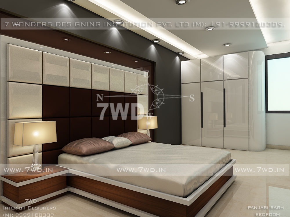 PUNJABI BAGH PROJECT - 300 SQ.YRD, 7WD Design Studio 7WD Design Studio Cuartos pequeños Madera maciza Multicolor