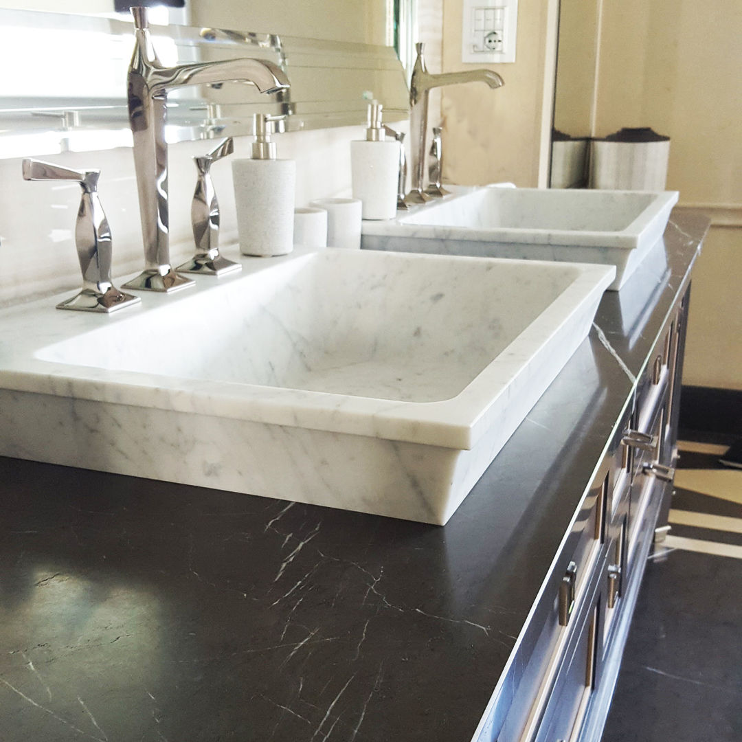 Lavabi bagno in marmo, granito, pietra e onice, marmogranito.it marmogranito.it Modern bathroom Marble Sinks