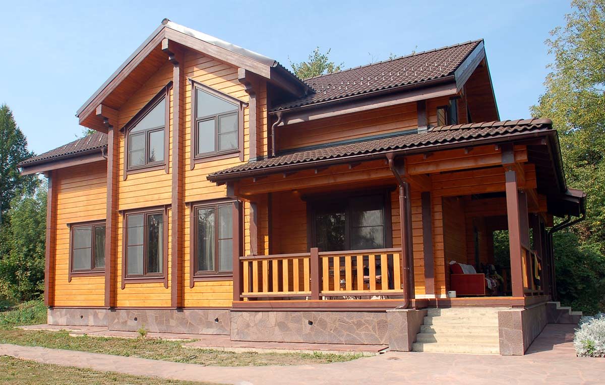 Дом "Бограт", ДДМ-Строй ДДМ-Строй Country house Wood Wood effect