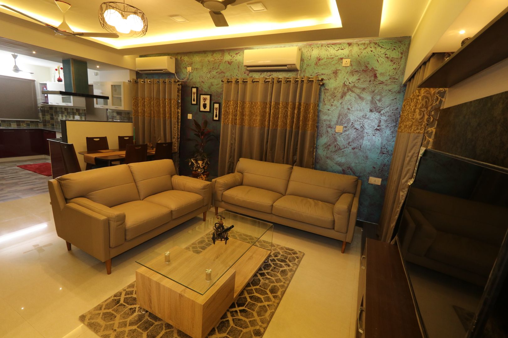 Elegant Living Room TD Studio 现代客厅設計點子、靈感 & 圖片 皮革 Grey 沙發與扶手椅