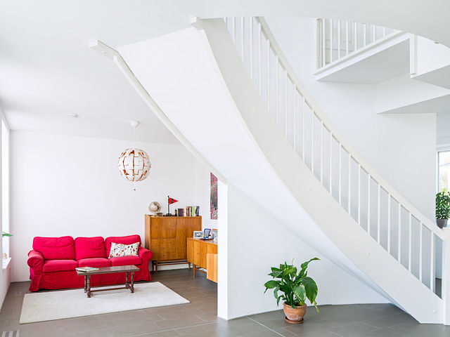 Großzügiges Passivhaus in Mahlsdorf, Müllers Büro Müllers Büro Living room