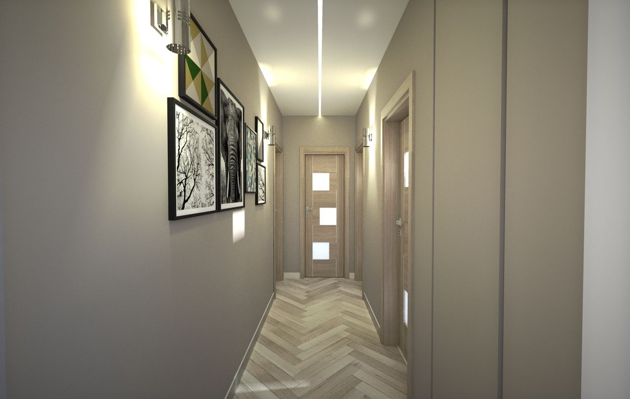 Progetto appartamento per Arredamento Moderno Napoli, Meka Arredamenti Meka Arredamenti Modern corridor, hallway & stairs