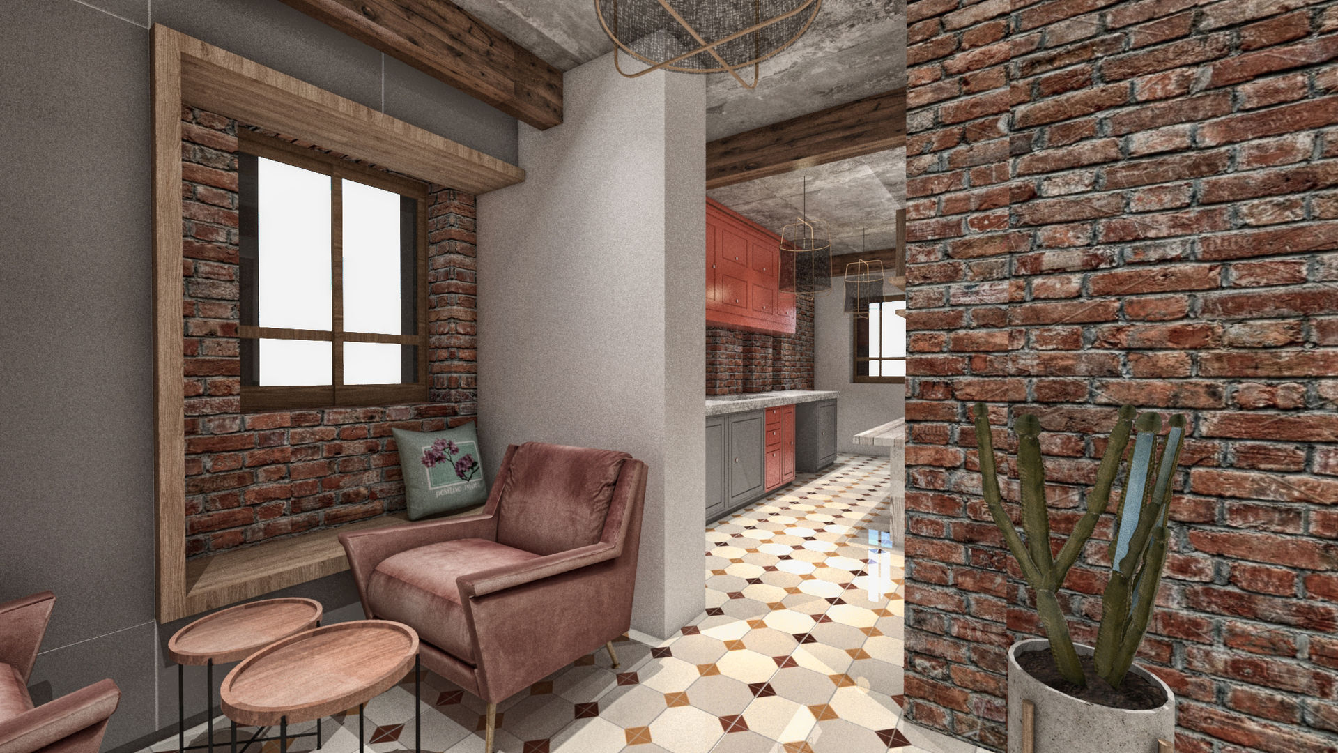 Leonardo B&B House Redesign , CRK İÇ MİMARLIK CRK İÇ MİMARLIK Mediterranean style living room Bricks