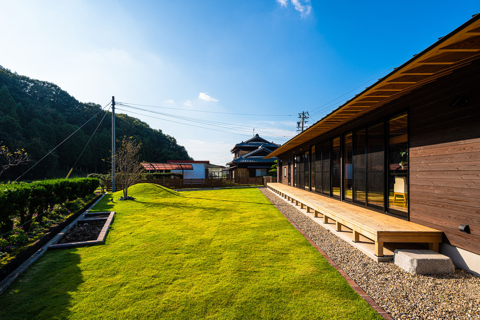 御嵩の平屋, 梶浦博昭環境建築設計事務所 梶浦博昭環境建築設計事務所 Jardines asiáticos