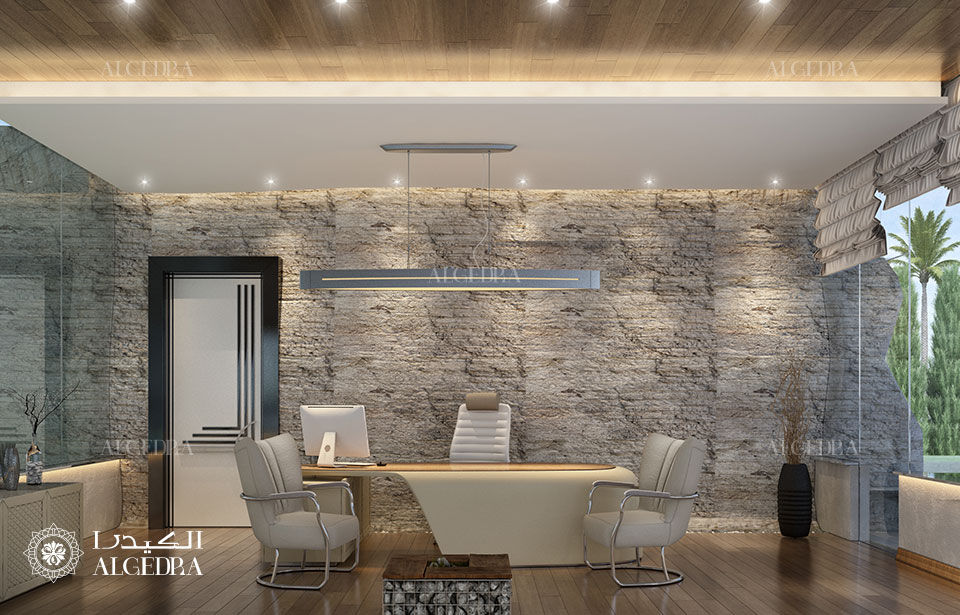 Contemporary home office design Algedra Interior Design Modern study/office