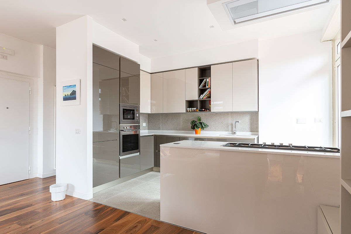 Appartamento 80mq, Roma Monte Verde, Facile Ristrutturare Facile Ristrutturare Cocinas de estilo moderno