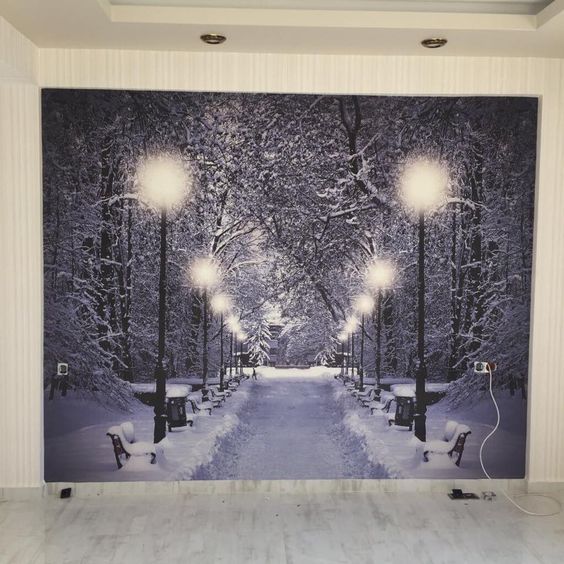 Winter behang www.behang-kopen.nl Moderne woonkamers landschap behang, behang, fotobehang, poster, 3d behang, 3d fotobehang