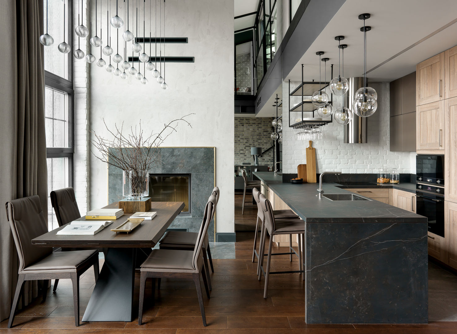 Лофт Рассвет, Rubleva Design Rubleva Design Industriale Esszimmer