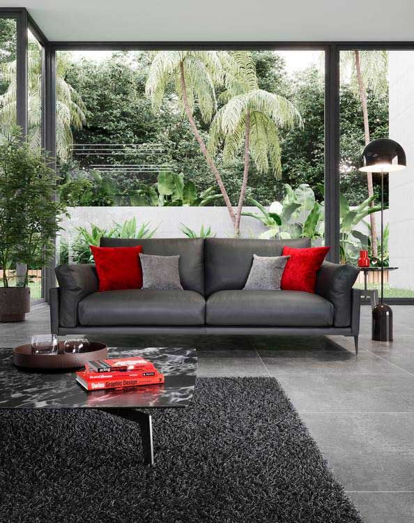 Canapés Haut de Gamme de Choisir , Imagine Outlet Imagine Outlet Ruang Keluarga Modern Kulit Grey Sofas & armchairs