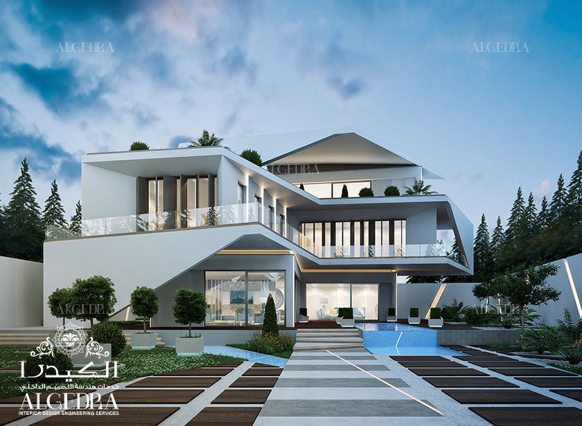 Modern villa exterior design Algedra Interior Design Villas