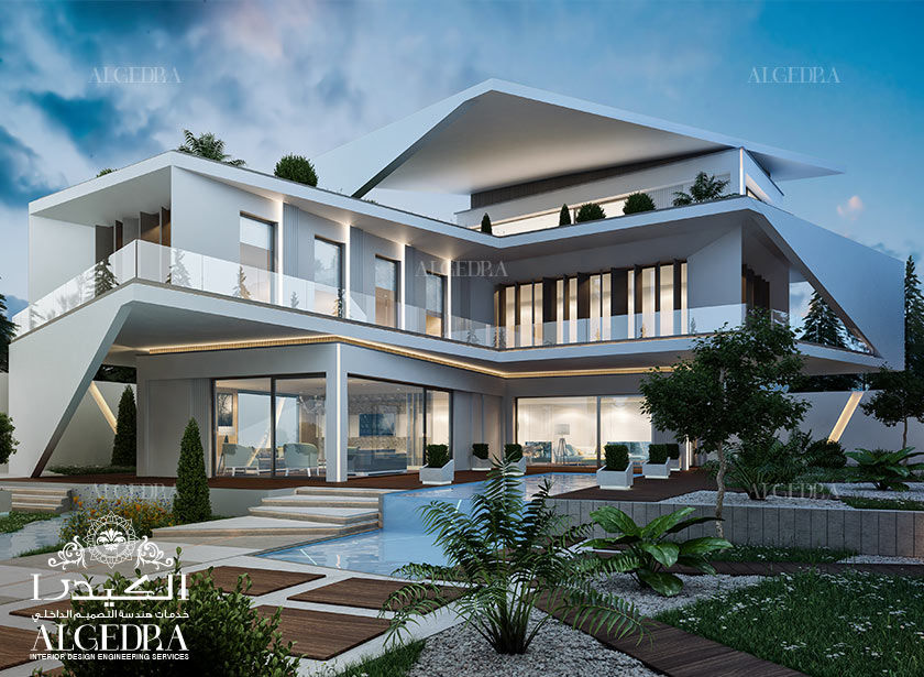 Modern house facade design Algedra Interior Design Villas