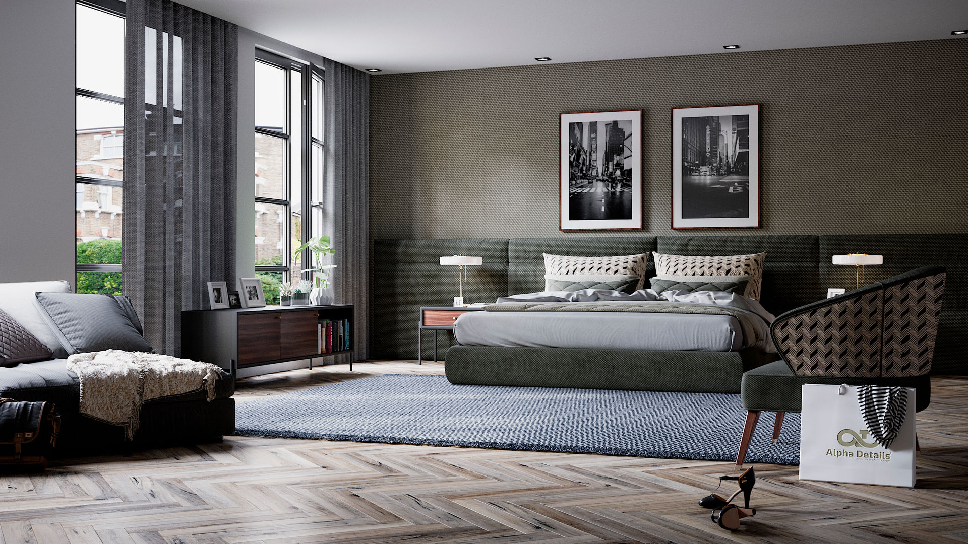 Quarto Moradia Cascais, Alpha Details Alpha Details Dormitorios de estilo minimalista