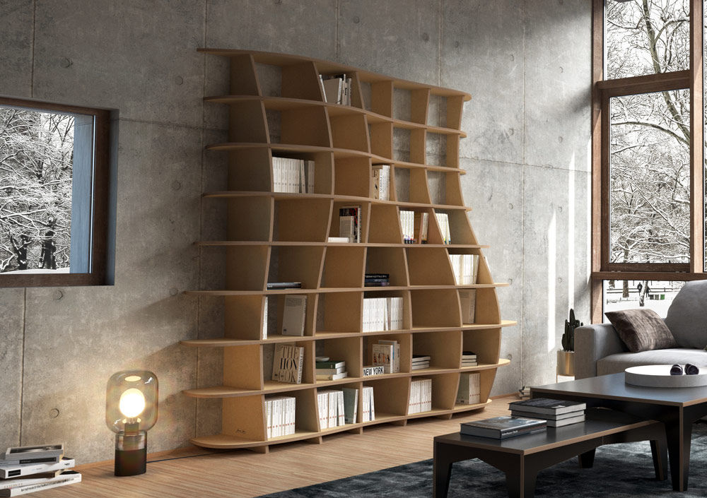 Bücherregale, form.bar form.bar Modern living room Engineered Wood Transparent Storage