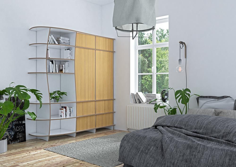 Schränke, form.bar form.bar غرفة نوم الخشب هندسيا Transparent Wardrobes & closets