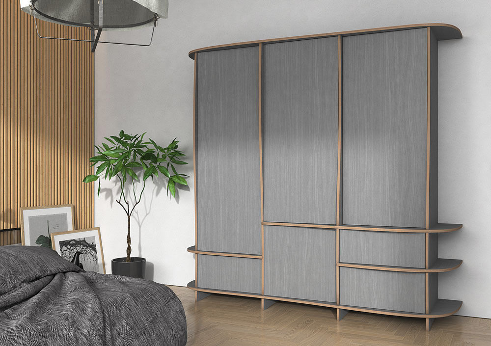 Schränke, form.bar form.bar ห้องนอน ไม้เอนจิเนียร์ Transparent Wardrobes & closets