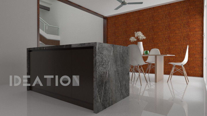 homify Minimalist dining room Stone