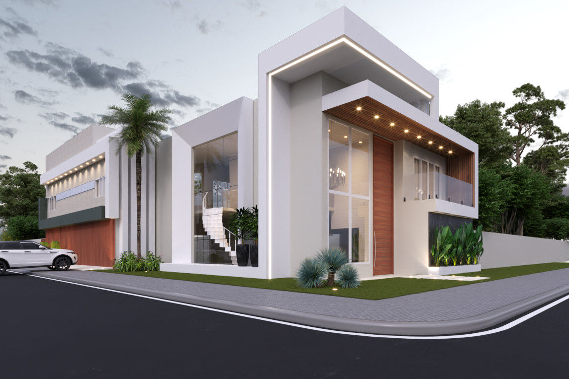 Lindo projeto de sobrado contemporâneo alto padrão no Pará | homify